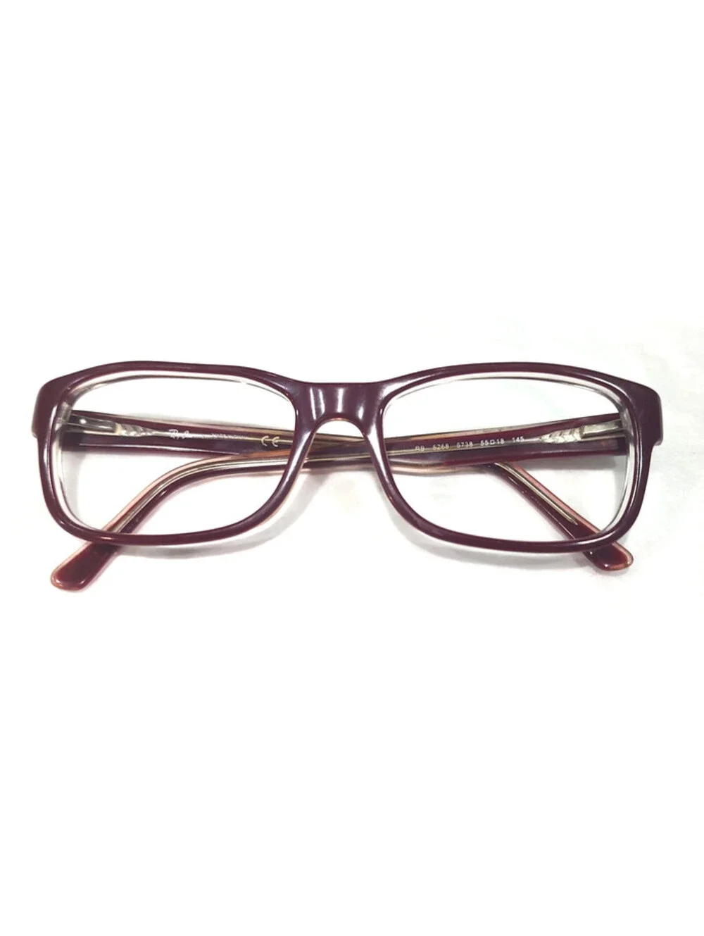 Ray Ban RB5268 5738 Large Red Square Eyeglasses 55-18 145  WA